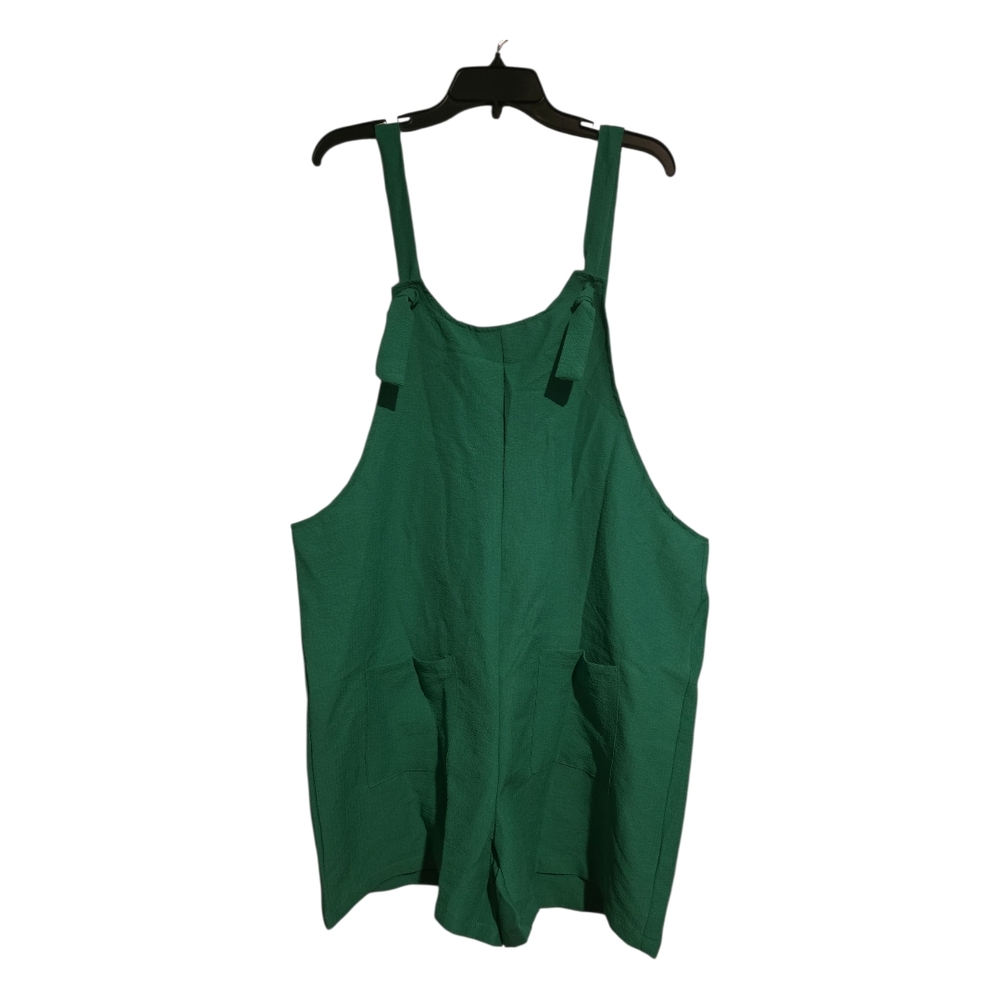 Green Overall Shorts with Pockets NWOT